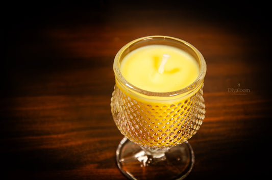 Golden Goblet - Wine Glass Candle Diyaloom