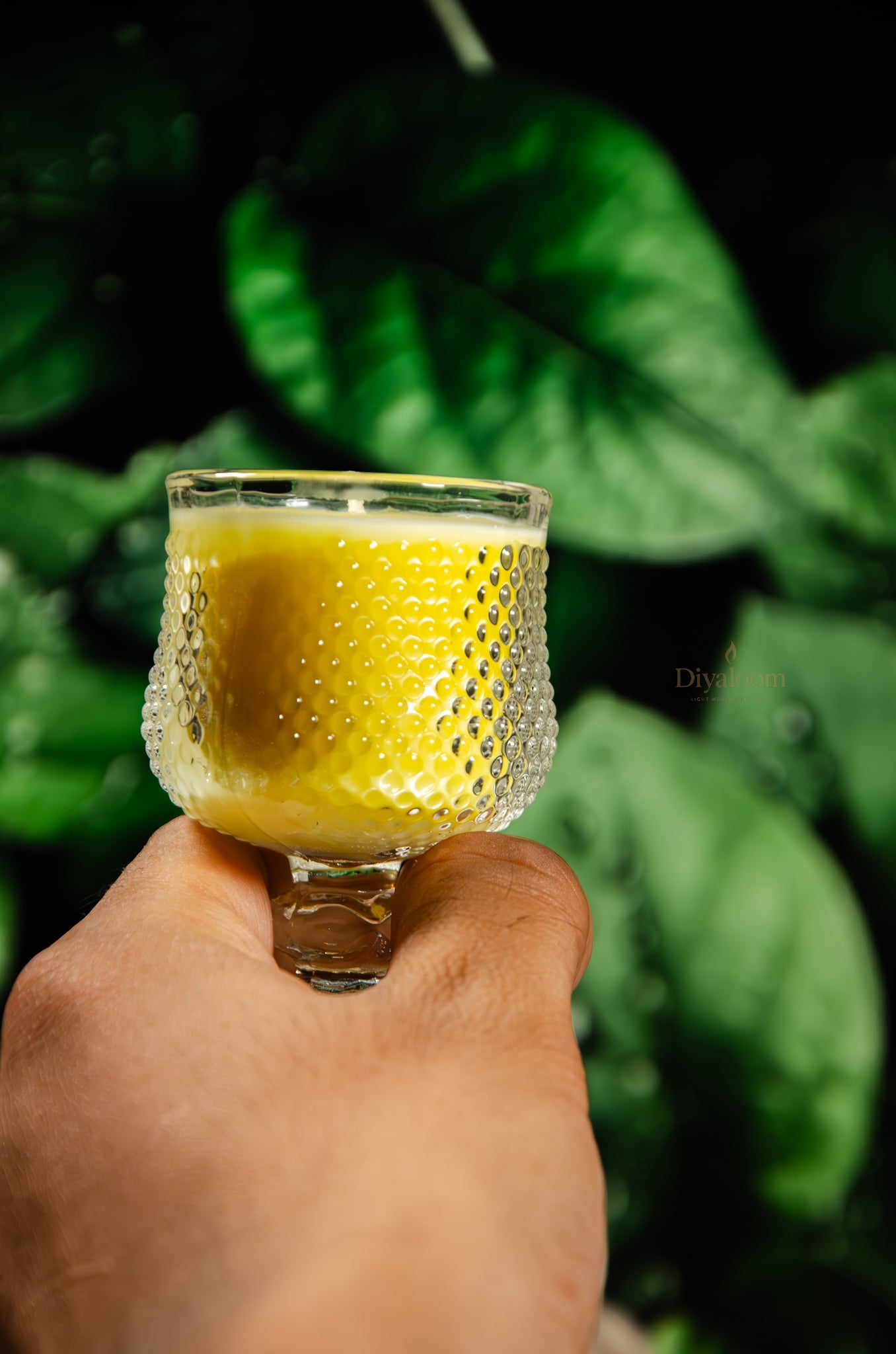 Golden Goblet - Wine Glass Candle Diyaloom