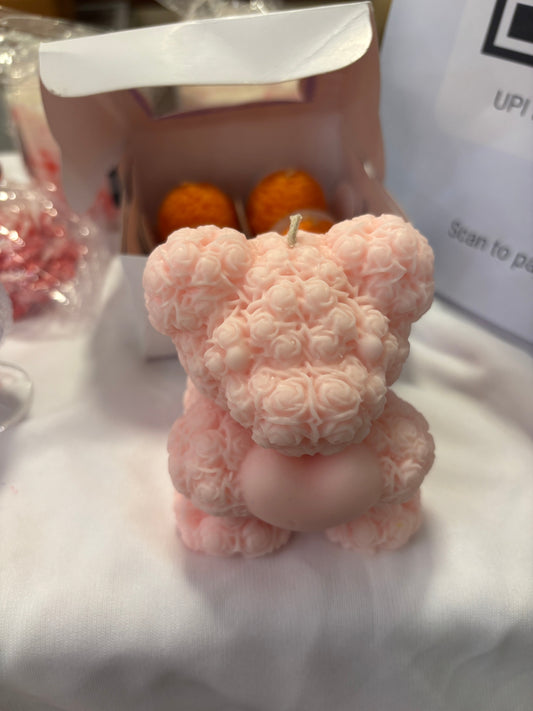 Rose Teddy Candle with Heart – Romantic Gifting Candle for Birthdays & Valentine’s | Diyaloom Diyaloom