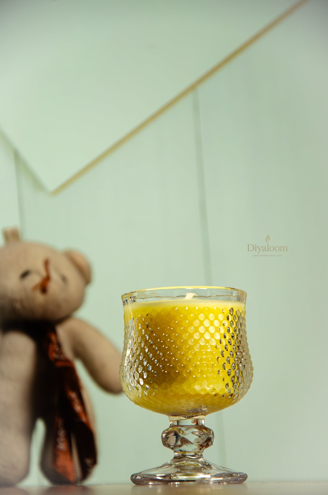 Golden Goblet - Wine Glass Candle Diyaloom
