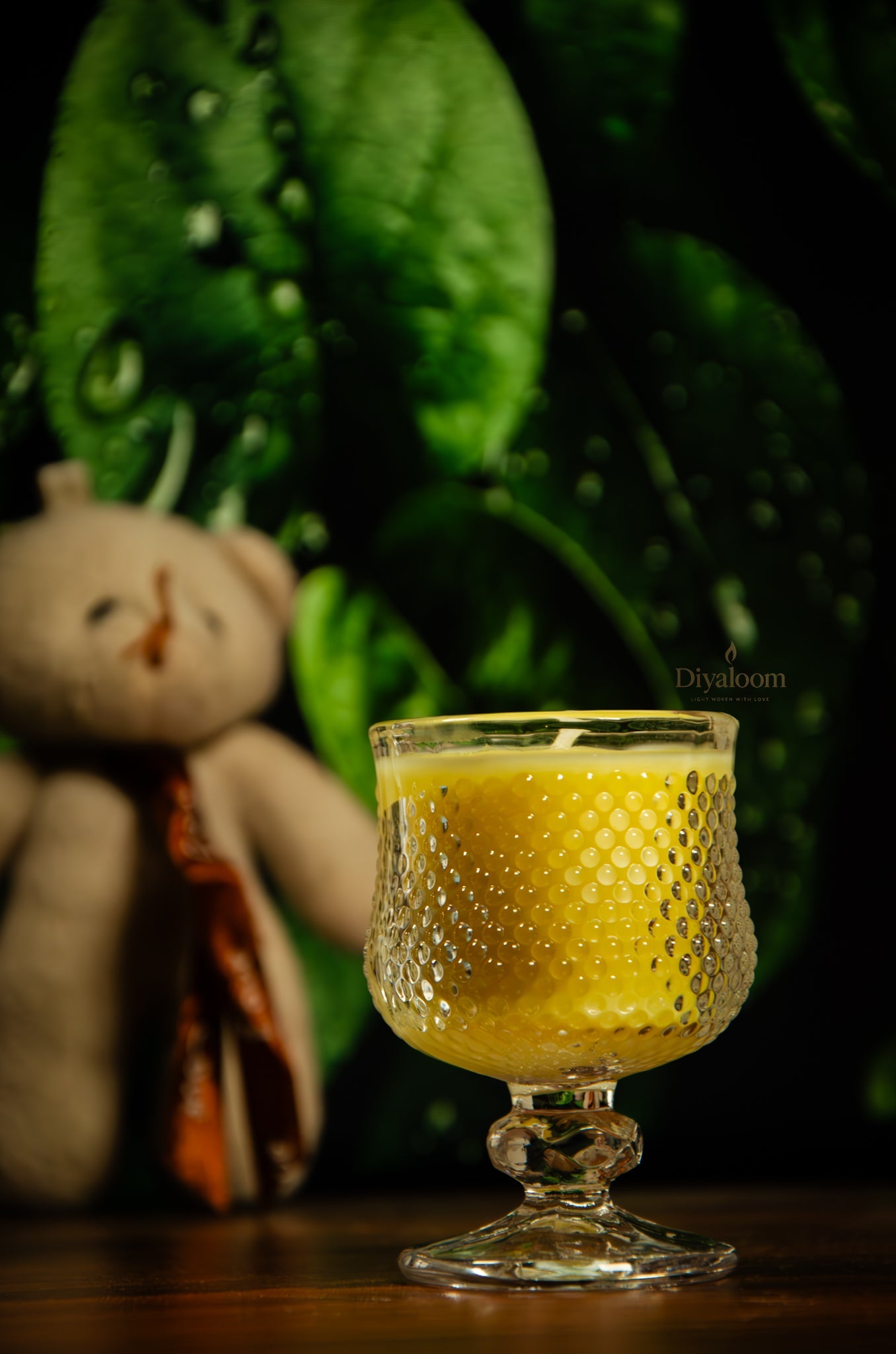 Golden Goblet - Wine Glass Candle Diyaloom
