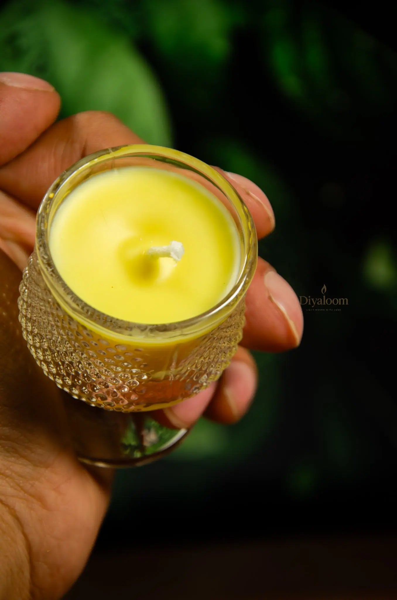 Golden Goblet - Wine Glass Candle Diyaloom