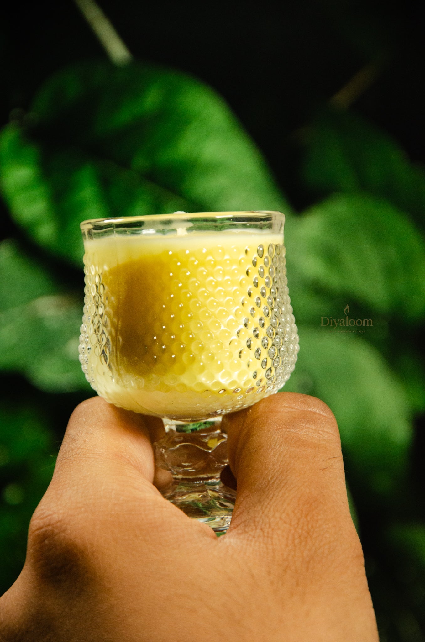 Golden Goblet - Wine Glass Candle Diyaloom