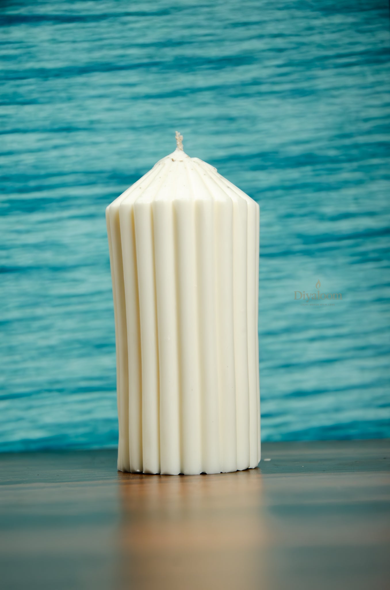 Tomb Pillar – Ribbed Soy Wax Candle Diyaloom