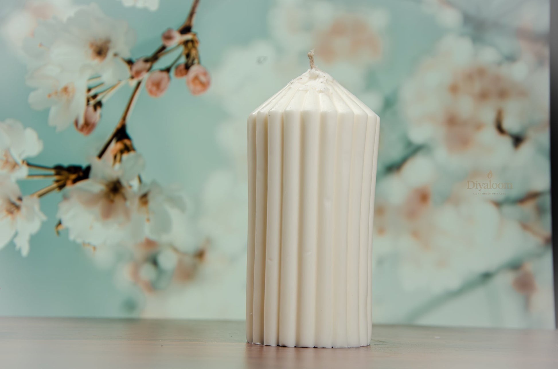 Tomb Pillar – Ribbed Soy Wax Candle Diyaloom