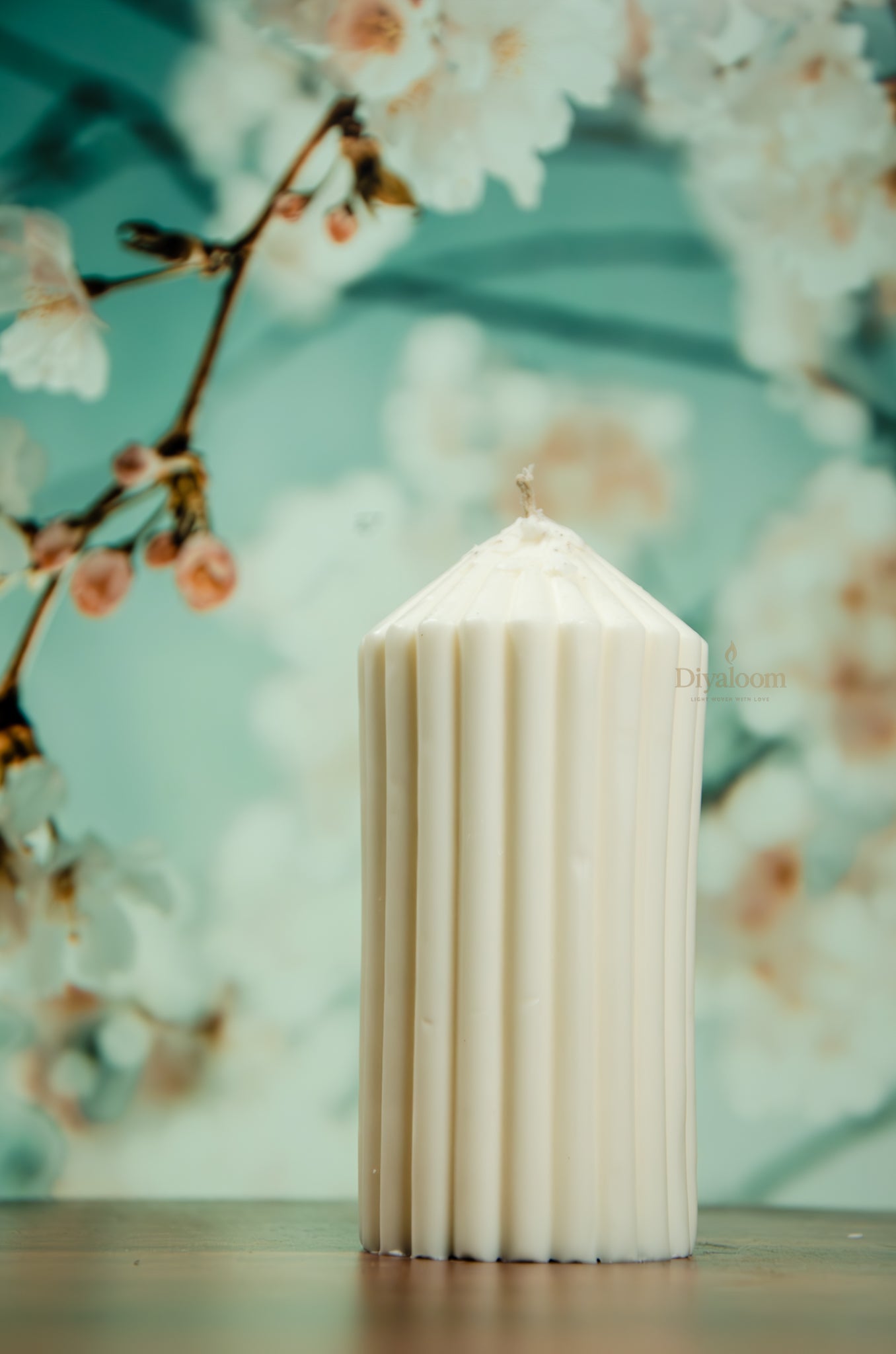 Tomb Pillar – Ribbed Soy Wax Candle Diyaloom
