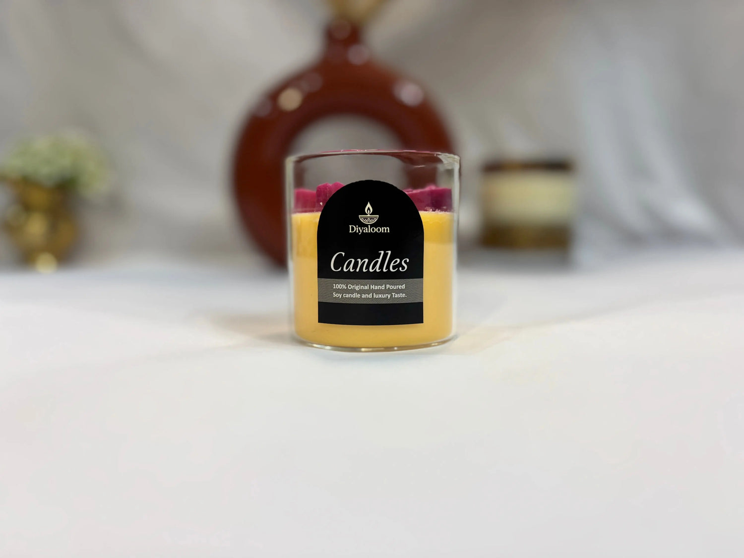 Rose Bloom Soy Wax Candle My Store