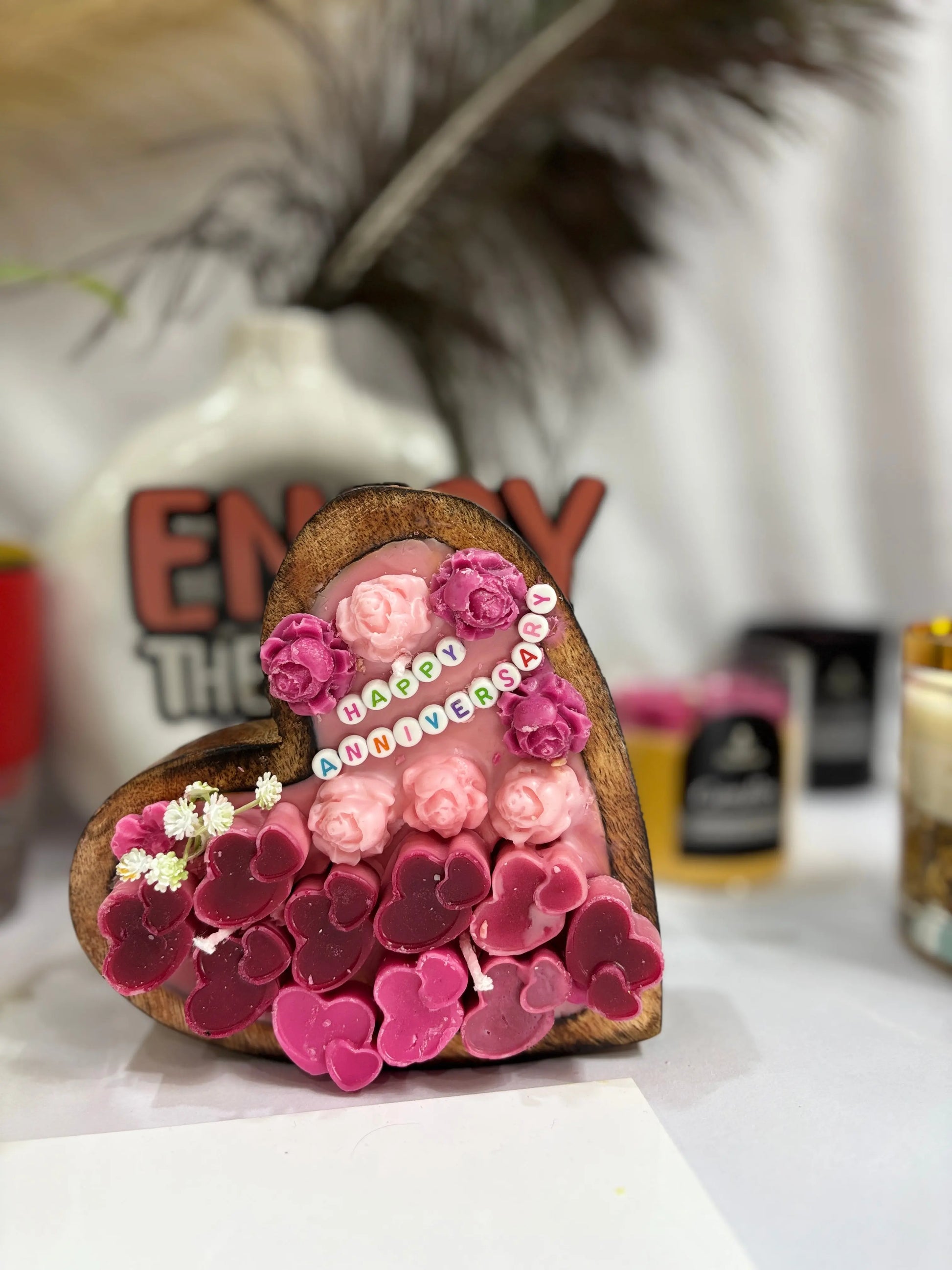 Heart & Hearth Wooden Candle Diyaloom