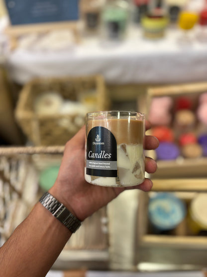 Ice Coffee Latte Jar Candle – Indian Tea Scented Soy Candle in Glass | Diyaloom Diyaloom