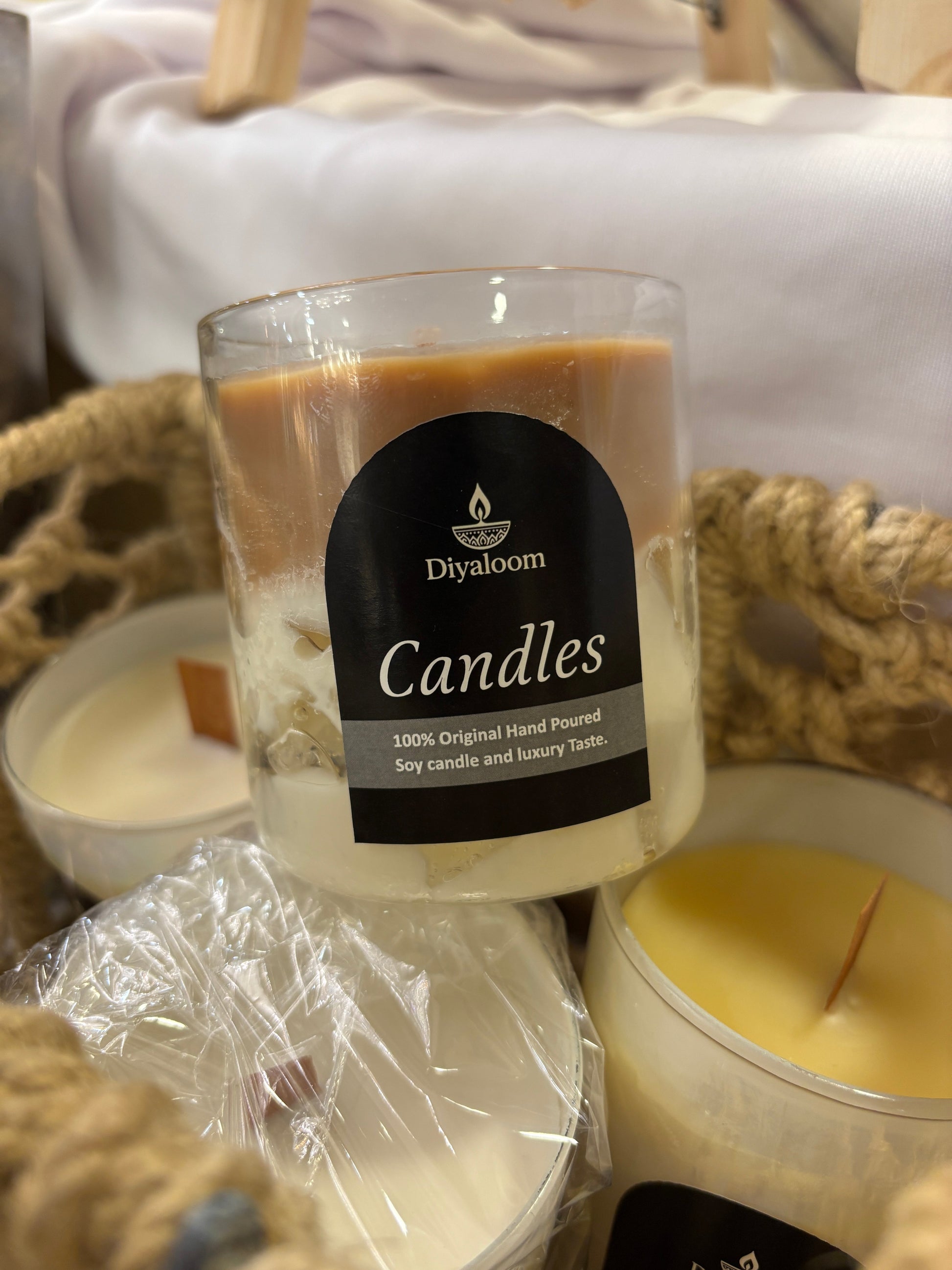 Ice Coffee Latte Jar Candle – Indian Tea Scented Soy Candle in Glass | Diyaloom Diyaloom