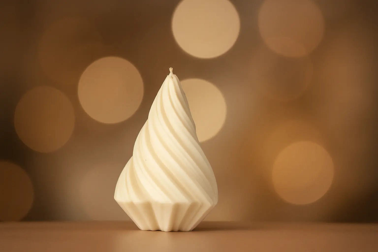 Twisted Swirl Sculptural Candle – Mauve Diyaloom